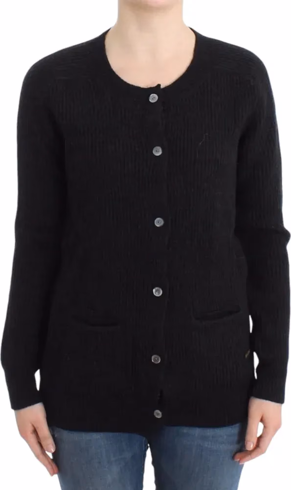 John Galliano Black wool cardigan