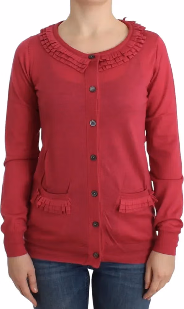 John Galliano Pink wool cardigan