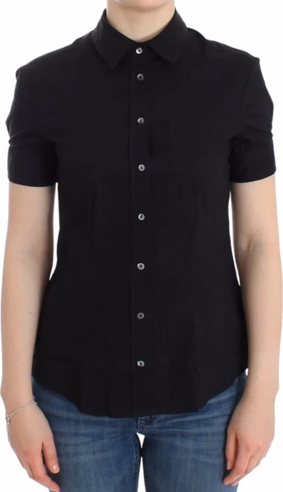 John Galliano Black cotton shirt top