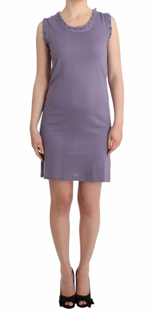 John Galliano Purple cotton jersey dress