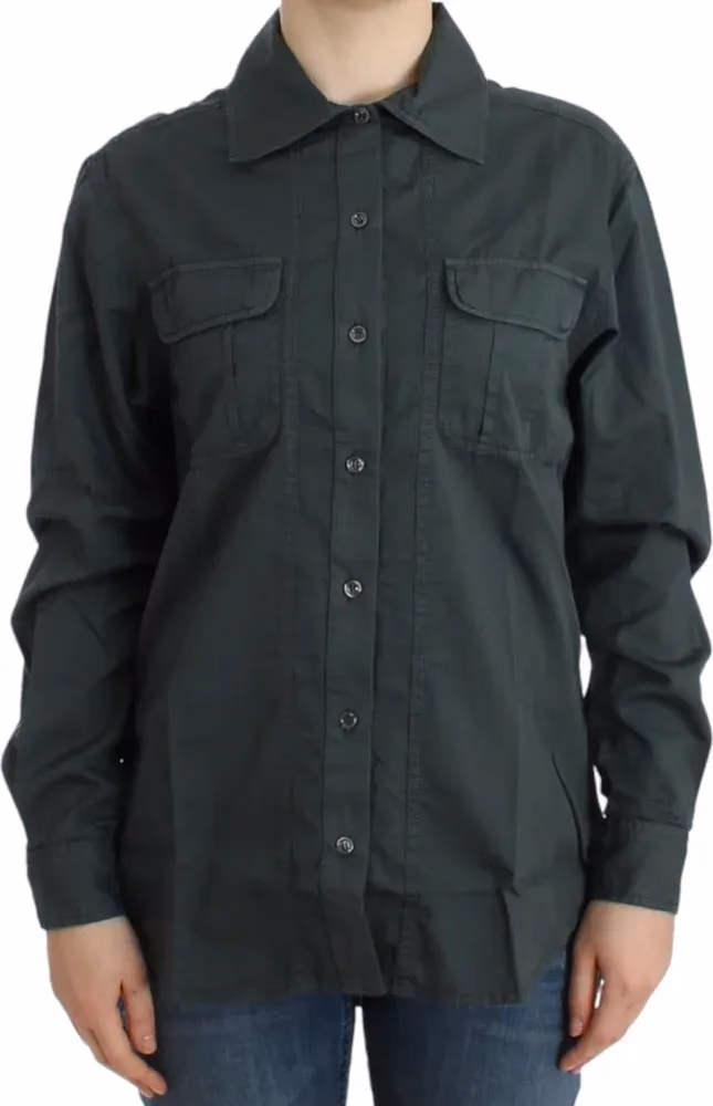 Cavalli Gray button down shirt
