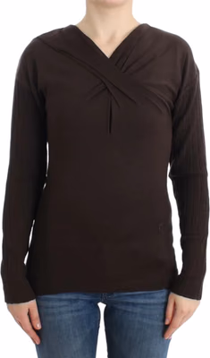 Brown knitted wool sweater