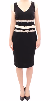 Black lace sheath dress
