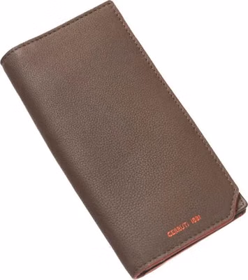 Brown Calfskin Men Wallet