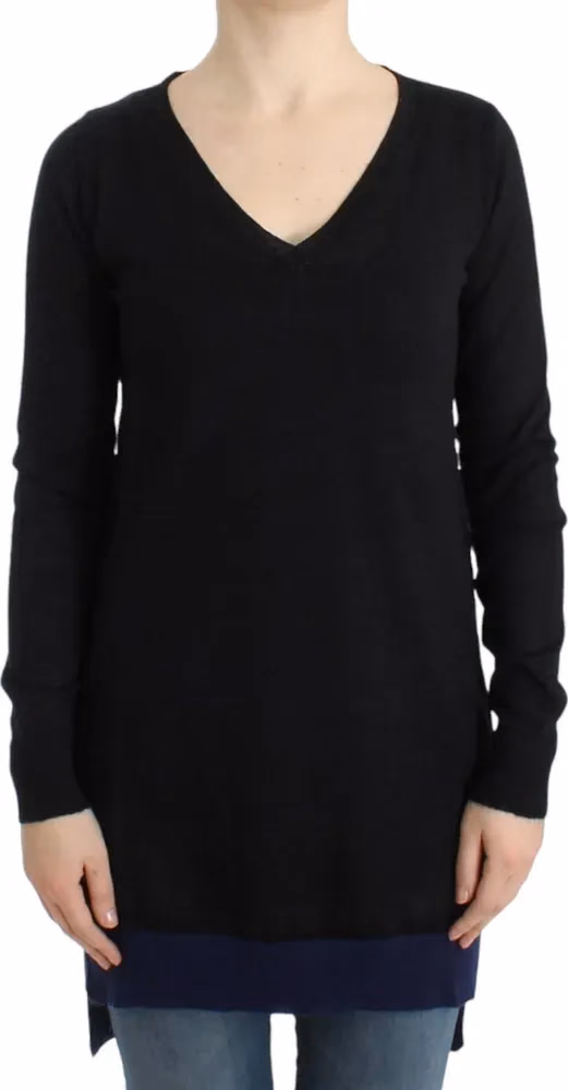 Costume National Black V-neck lightweight sweater