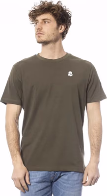 Green Cotton Men T-Shirt