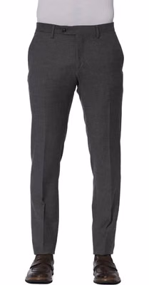 Gray Wool Men Trouser