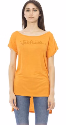 Orange Cotton Women T-Shirt