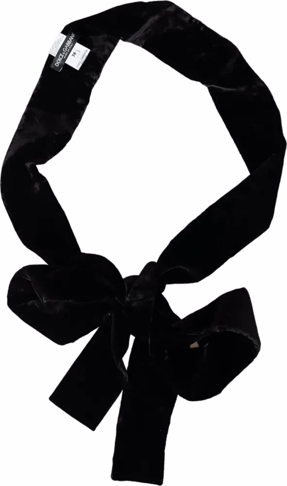 Dolce & Gabbana Black Viscose Wide Waist Women Belt
