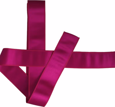 Fuchsia Pink Silk Waist Women Belt