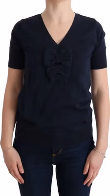 Blue 100% Lana Wool Blouse Top