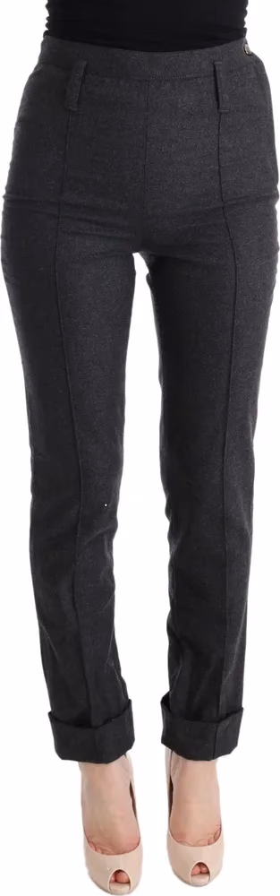 Ermanno Scervino Gray Virgin Wool Skinny Casual Pants