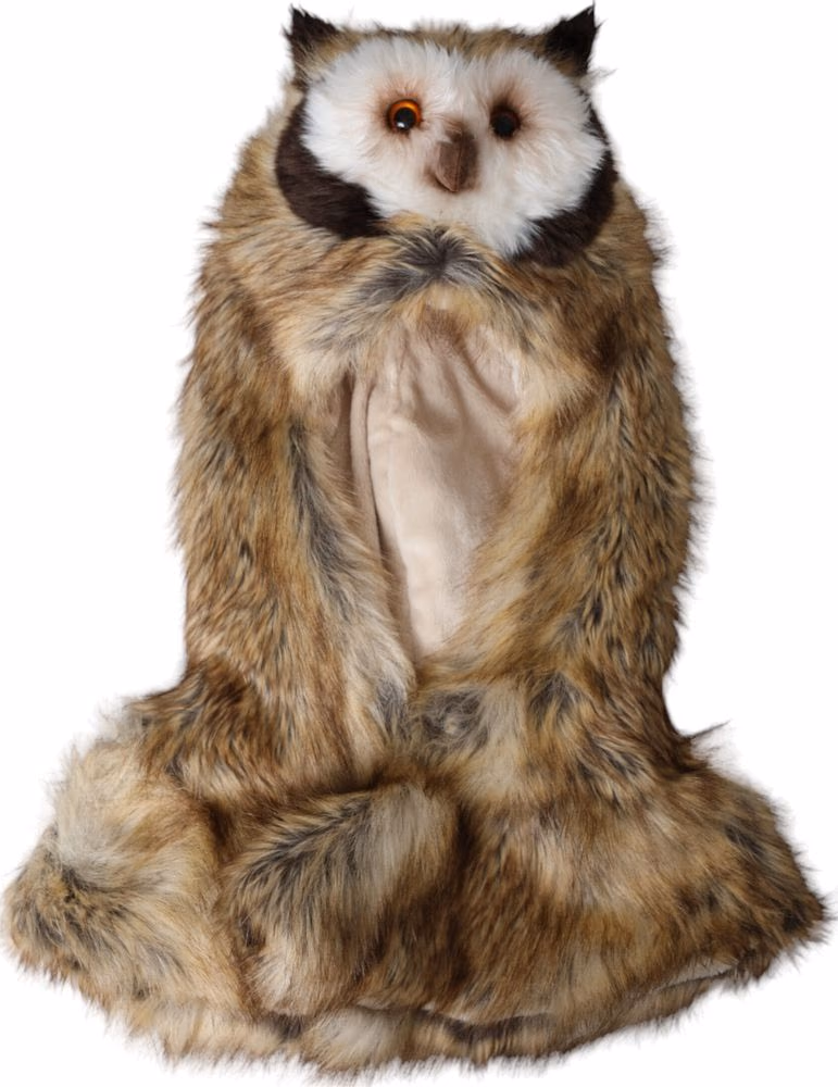 Dolce & Gabbana Brown Owl Faux Fur Whole Head Cap Hat