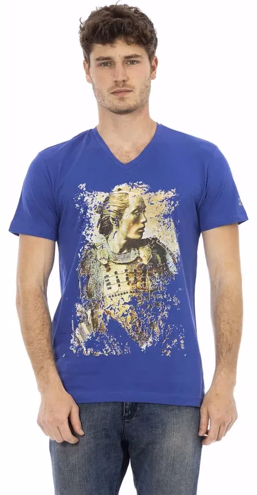 Trussardi Action Blue Cotton Men T-Shirt