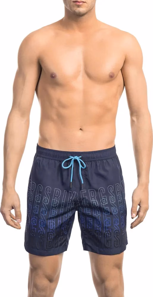 Bikkembergs Light Blue Polyester Men Swimsuit