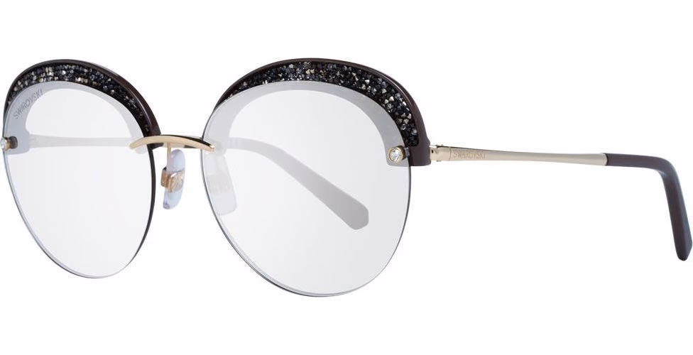 Swarovski Gold Metal & Plastic Sunglasses