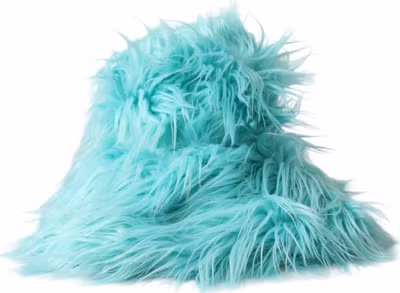 Mint Green Acrylic Fur Womens Bucket Hat