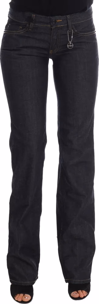 Costume National Dark Blue Cotton Classic Fit Jeans