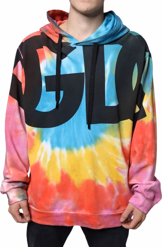 Dolce & Gabbana Multicolor Tie Dye Hooded Sweatshirt Sweater