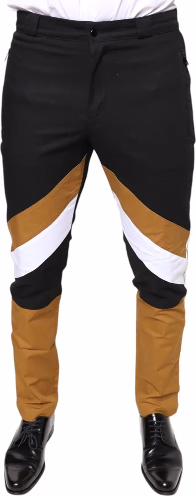 Dolce & Gabbana Multicolor Stripe Skinny Cotton Pants