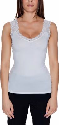 White Viscose Tank Tops