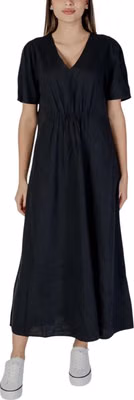 Black Linen Long Dress