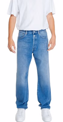 Blue Cotton Relaxed Fit Jeans