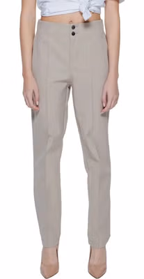 Beige Polyamide Cropped Pants