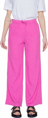 Pink Linen Casual Pants