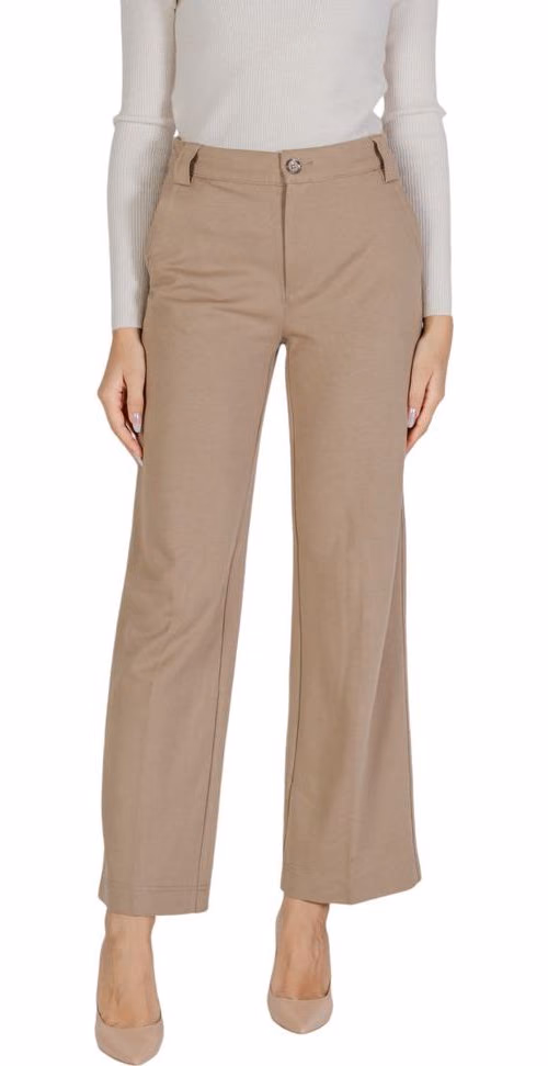 Street One Beige Viscose Dress Pants