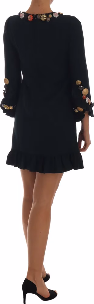 Dolce & Gabbana Crystal Green Stretch A-Line Short Dress