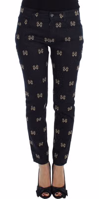 Blue Key Embroidered Slim Fit KATE Jeans