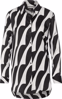 Black And White Viscose Blouse