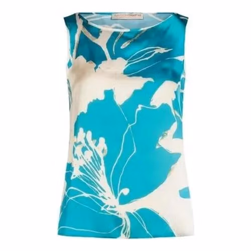 Rinascimento Turquoise Polyester Blouse