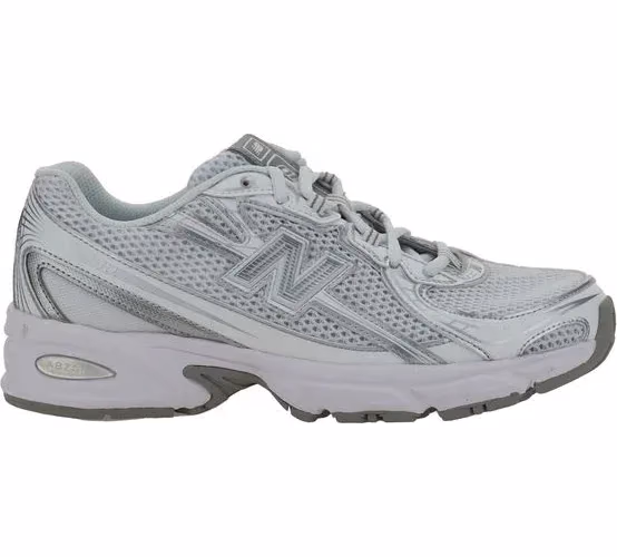 New Balance White Polyurethane Athletic Sneakers
