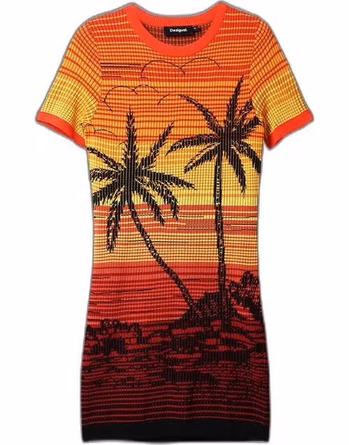 Desigual Multicolor Viscose Midi Dress