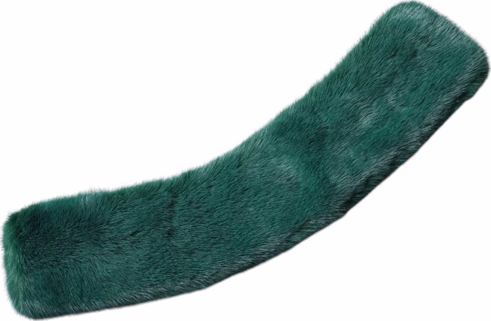 Dolce & Gabbana Green Mink Fur Collar Women Neck Wrap Scarf