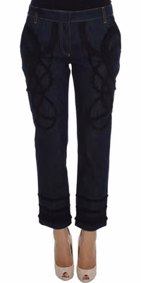 Blue Denim Cotton CAPRI Torero Jeans
