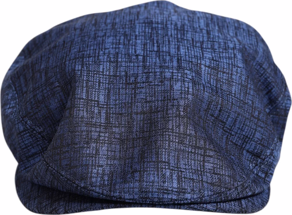 Dolce & Gabbana Blue Cotton Stretch Newsboy Hat