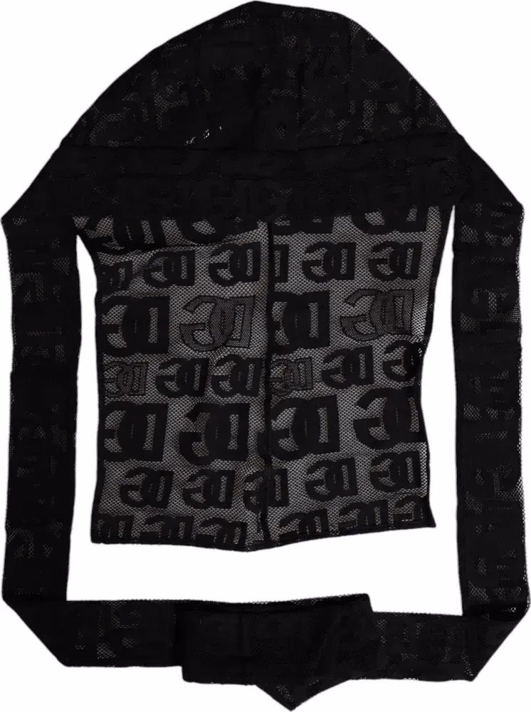 Dolce & Gabbana Black Logo Mesh Whole Head Wrap Hat
