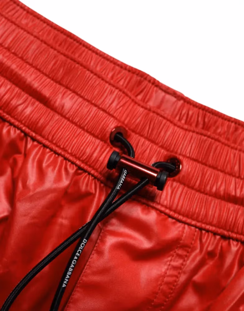 Dolce & Gabbana Red Polyester Beachwear Shorts 2Pc Swimwear