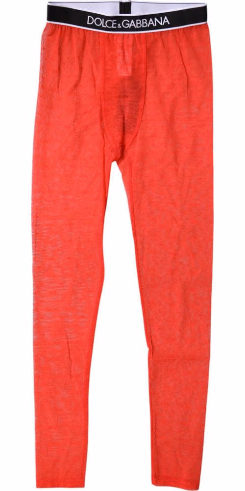 Dolce & Gabbana Red Logo Lace Lingerie Tight Pants Underwear