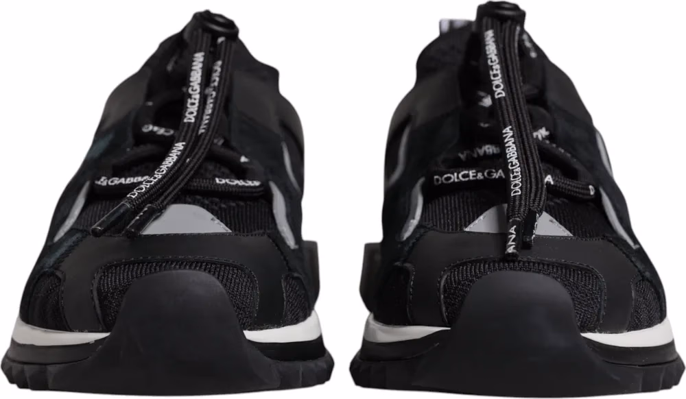 Dolce & Gabbana Black Mesh Sorrento Trekking Sneakers Shoes