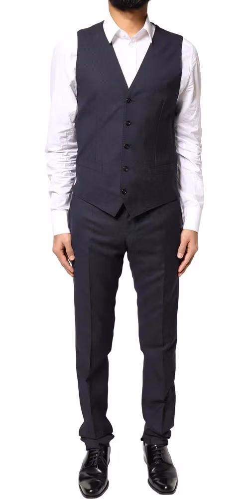 Dolce & Gabbana Dark Gray Fantasy MARTINI 3 Piece Formal Suit