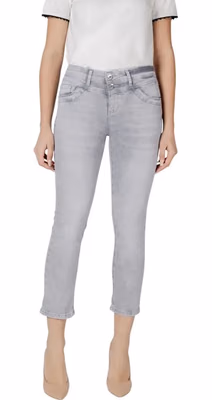 Gray Cotton Skinny Jeans