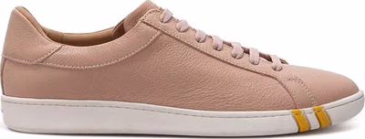 Pink Fabric And Leather Low Top Sneakers