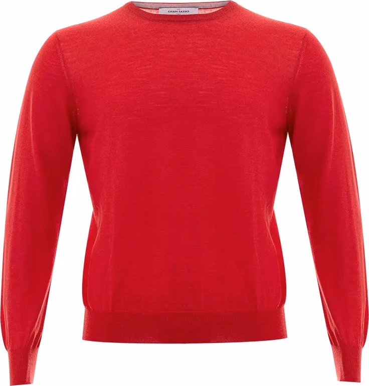 Gran Sasso Red Wool Sweatshirt