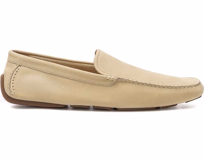 Beige Leather Moccassin