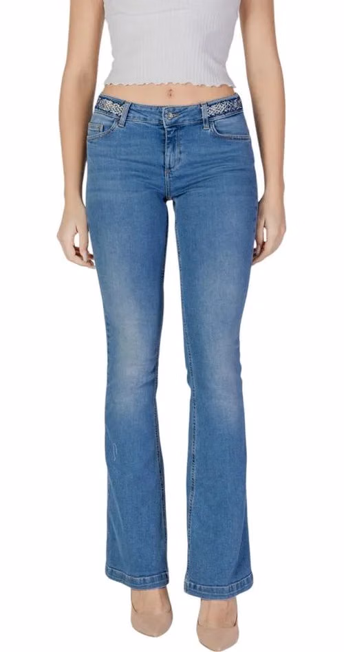 Liu Jo Light Blue Cotton Bootcut Jeans