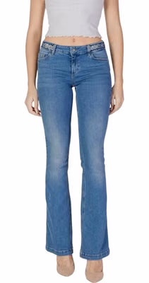 Light Blue Cotton Bootcut Jeans